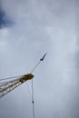 Louisiana Tech University Flag on Construction Crane